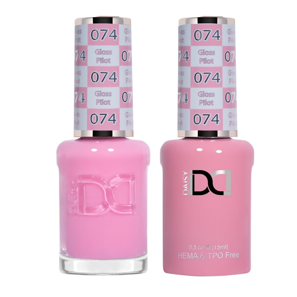 DND Hema Free Gel & Lacquer Duo #074 Gloss Pilot bottles