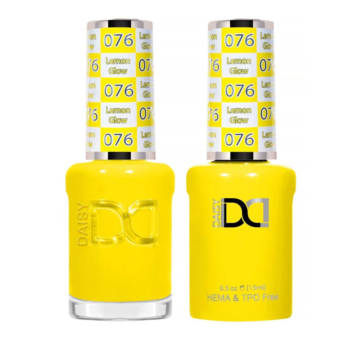 DND Hema Free Gel & Lacquer Duo #076 Lemon Glow bottles