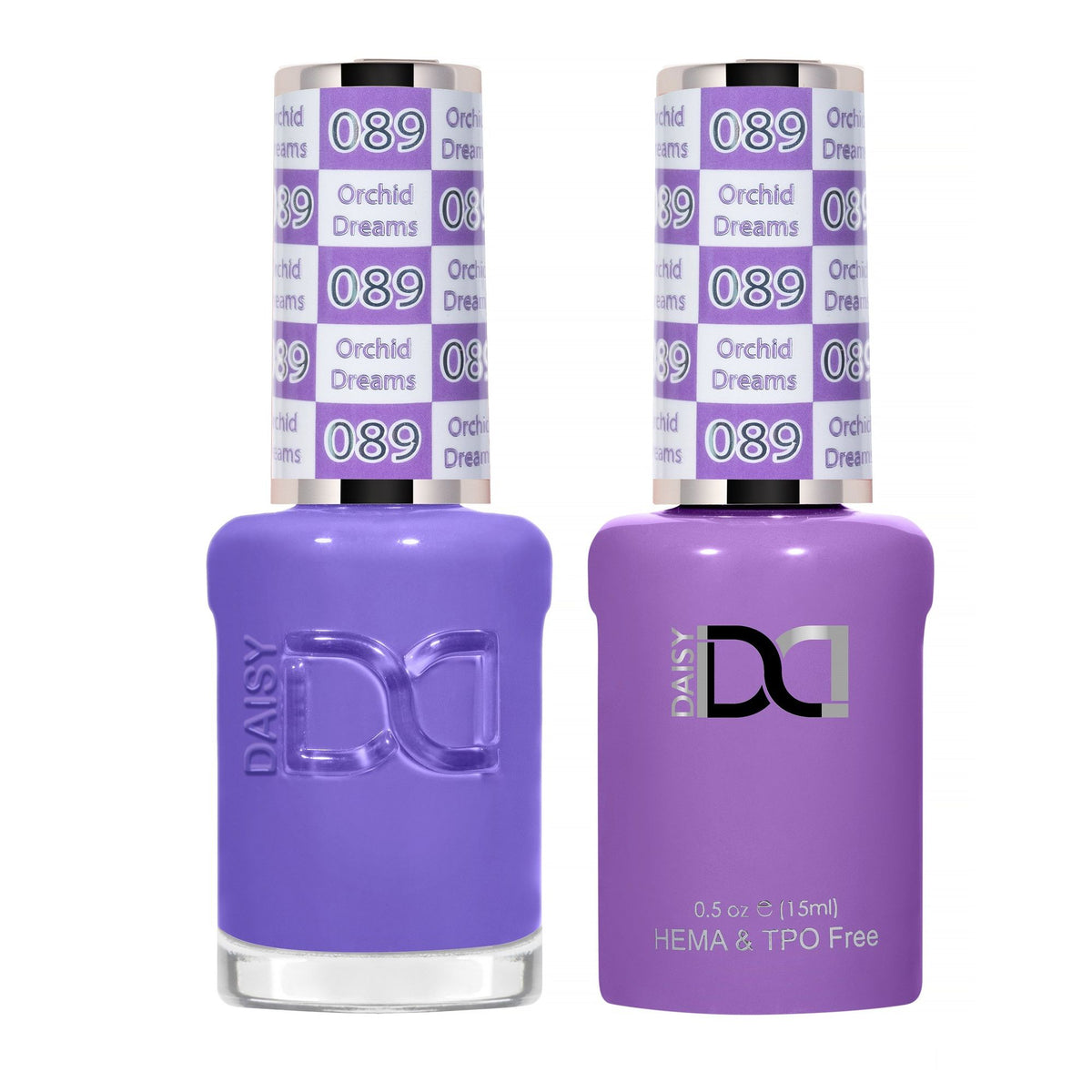 DND Hema Free Gel & Lacquer Duo #089 Orchid Dreams bottles