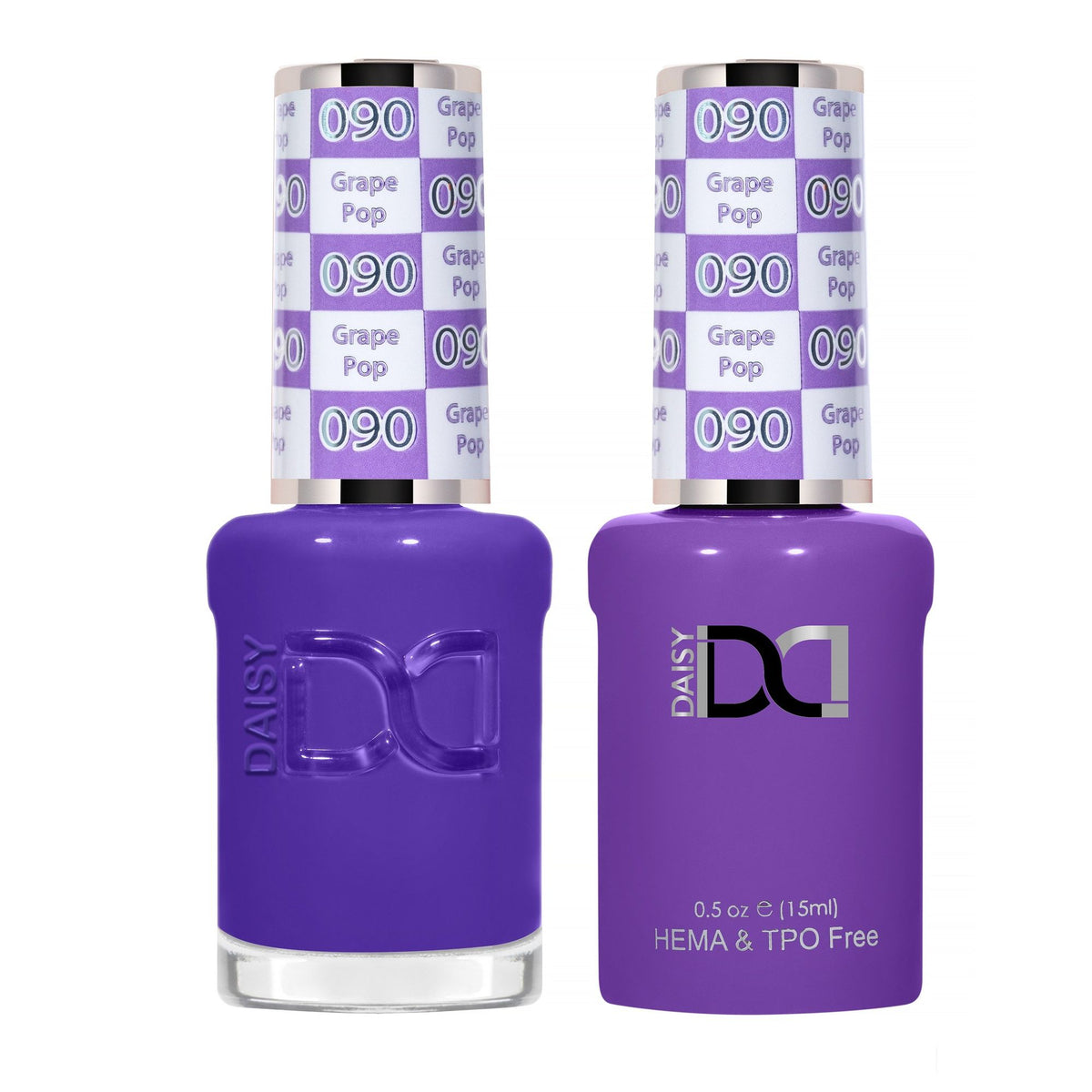 DND Hema Free Gel & Lacquer Duo #090 Grape Pop bottles