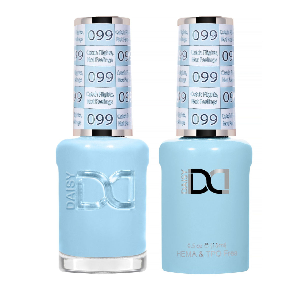 DND Hema Free Gel & Lacquer Duo #099 Catch Flights Not Feelings bottles