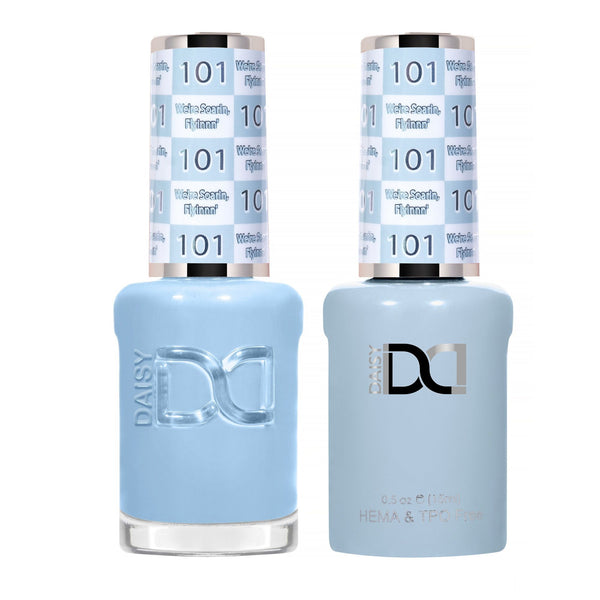 DND Hema Free Gel & Lacquer Duo #101 We're Soarin', Flyinnn' bottles