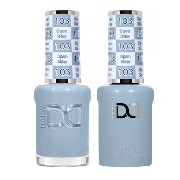 DND Hema Free Gel & Lacquer Duo #103 Open Skies bottles
