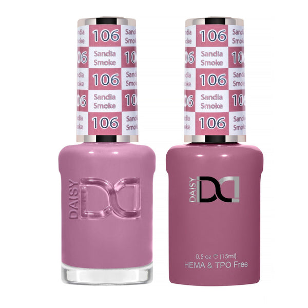 DND Hema Free Gel & Lacquer Duo #106 Sandia Smoke bottles
