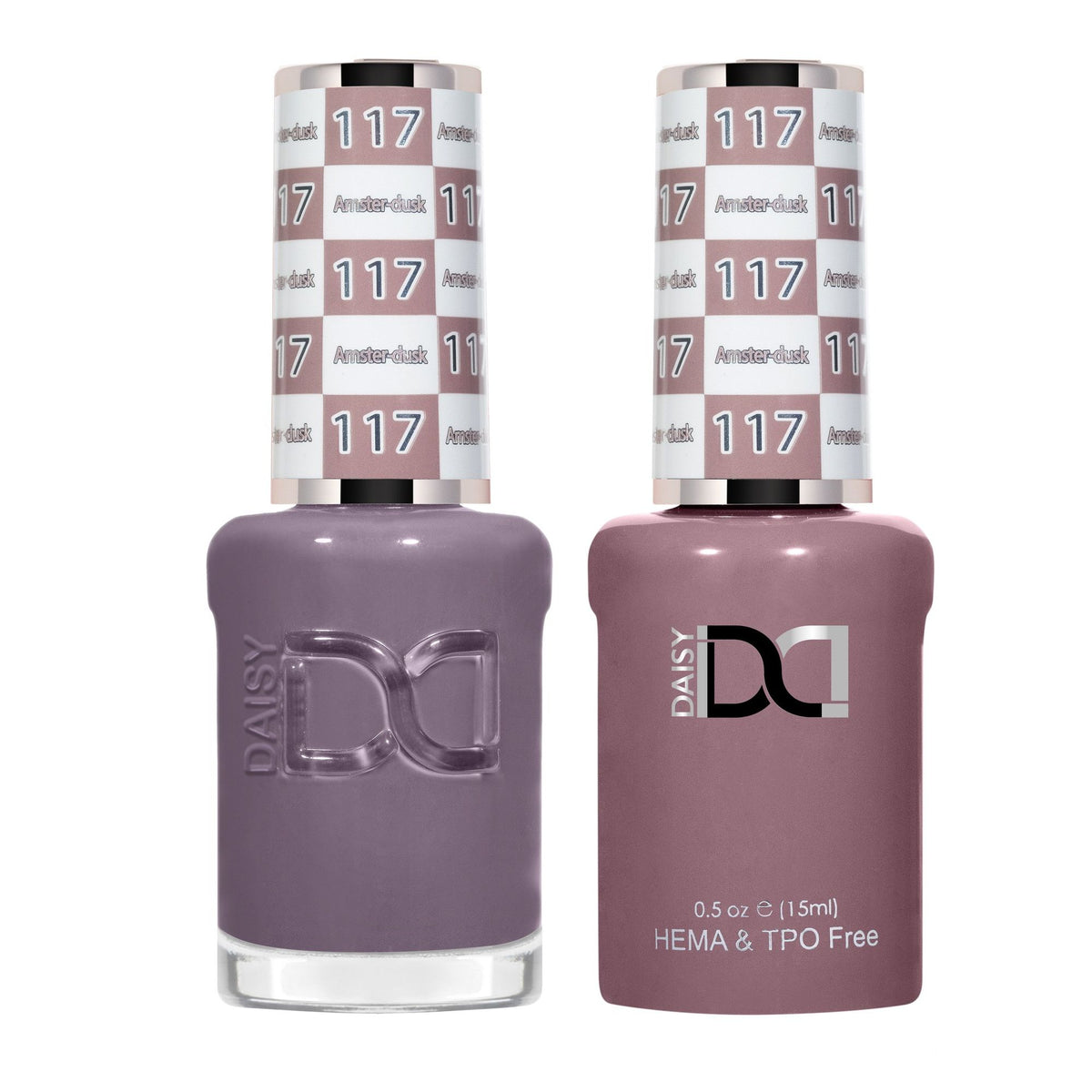 DND Hema Free Gel & Lacquer Duo #117 Amster Dusk bottles Main image