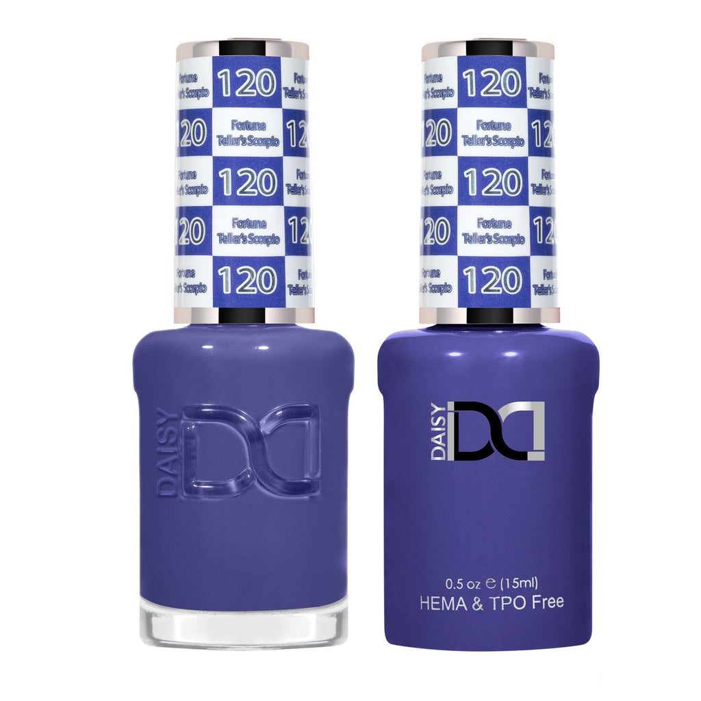 DND Hema Free Gel & Lacquer Duo #120 Fortune Teller's Scorpio bottles