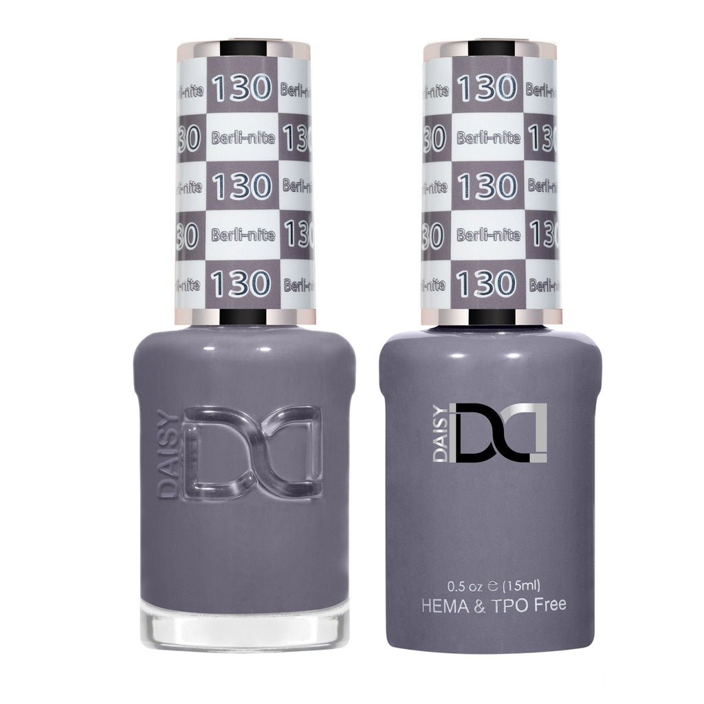 DND Hema Free Gel & Lacquer Duo #130 Berli Nite bottles