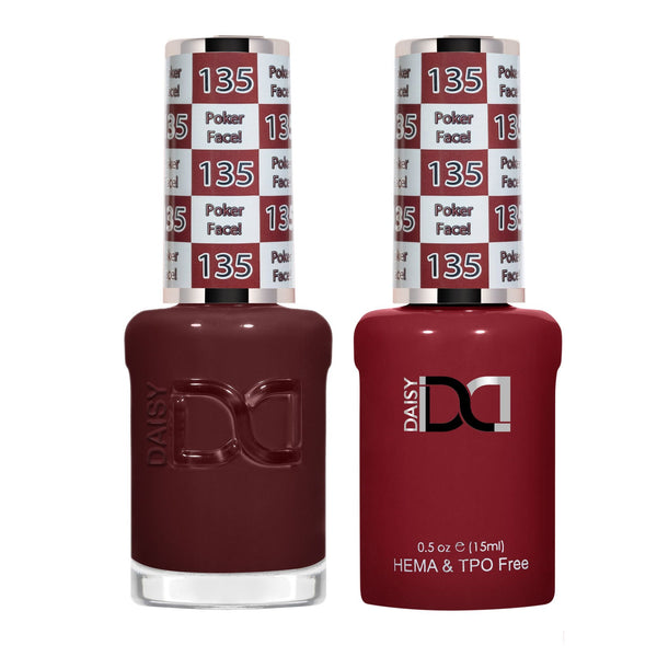 DND Hema Free Gel & Lacquer Duo #135 Poker Face! bottles