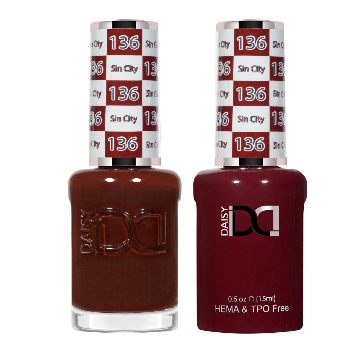 DND Hema Free Gel & Lacquer Duo #136 Sin City bottles Main image