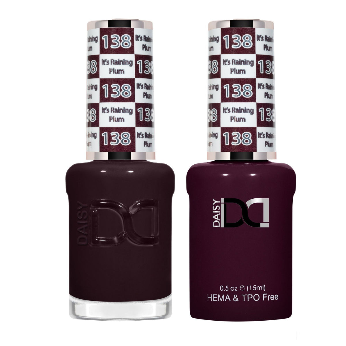 DND Hema Free Gel & Lacquer Duo #138 It's Raining Plum bottles Main image
