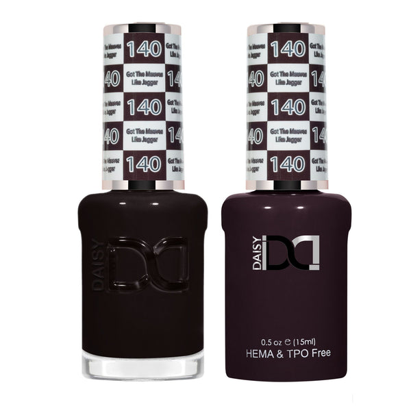 DND Hema Free Gel & Lacquer Duo #140 Got The Mauves Like Jagger bottles