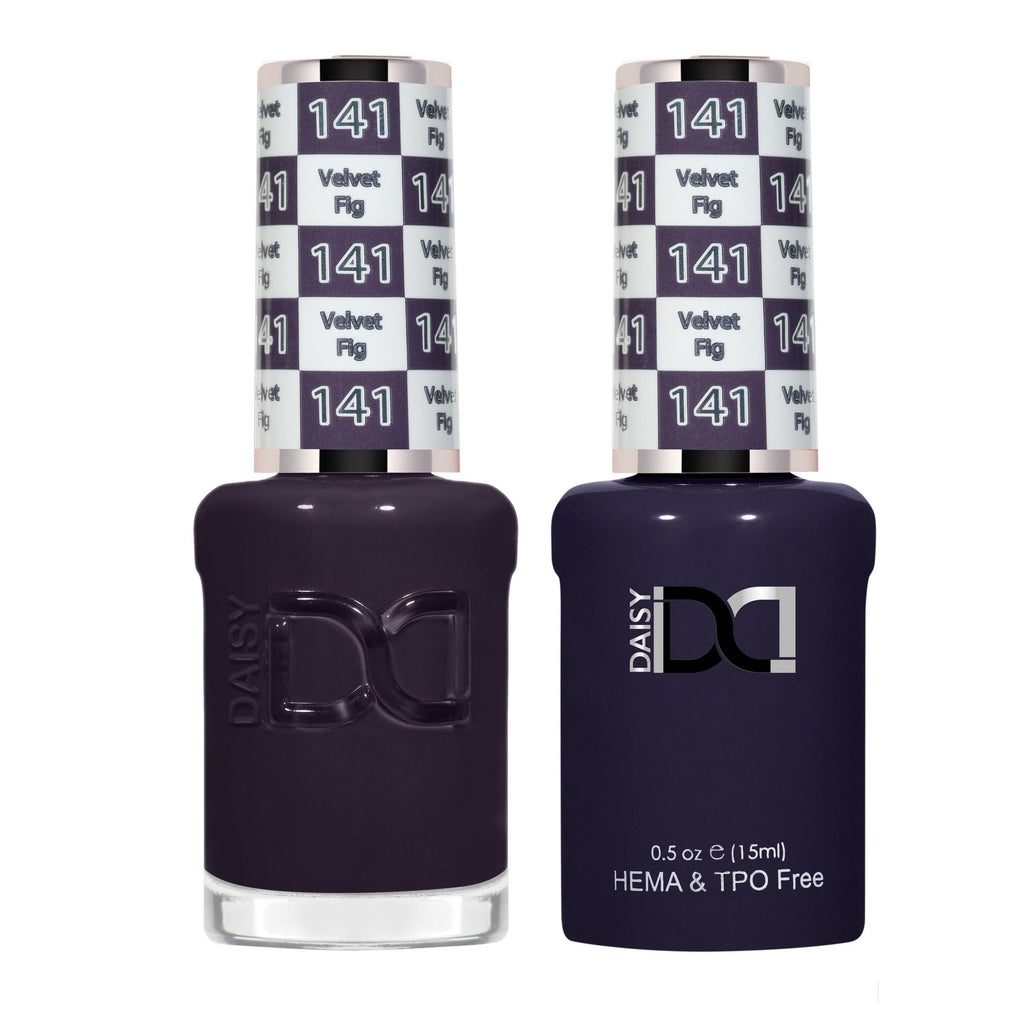 DND Hema Free Gel & Lacquer Duo #141 Velvet Fig bottles