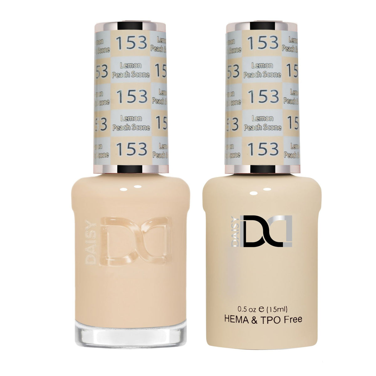 DND Hema Free Gel & Lacquer Duo #153 Lemon Peach Scone bottles