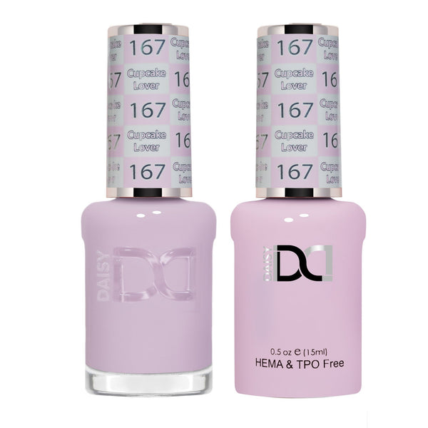 DND Hema Free Gel & Lacquer Duo #167 Cupcake Lover bottles