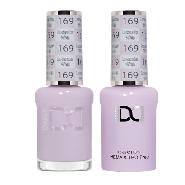 DND Hema Free Gel & Lacquer Duo #169 Lavender Whip bottles