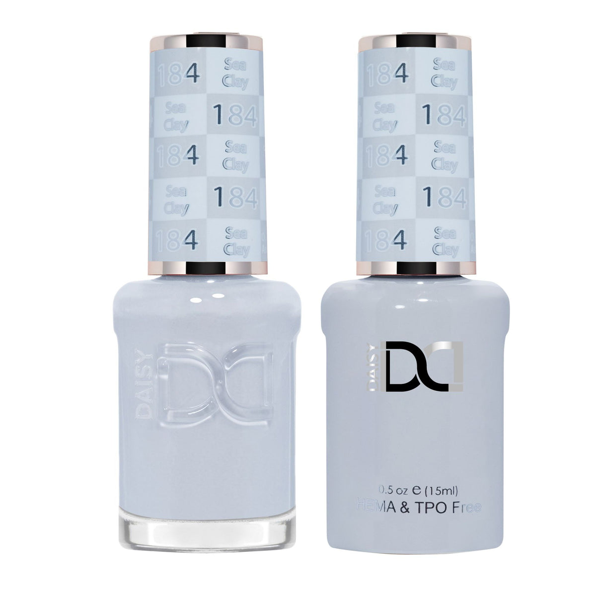 DND Hema Free Gel & Lacquer Duo #184 Sea Clay bottles