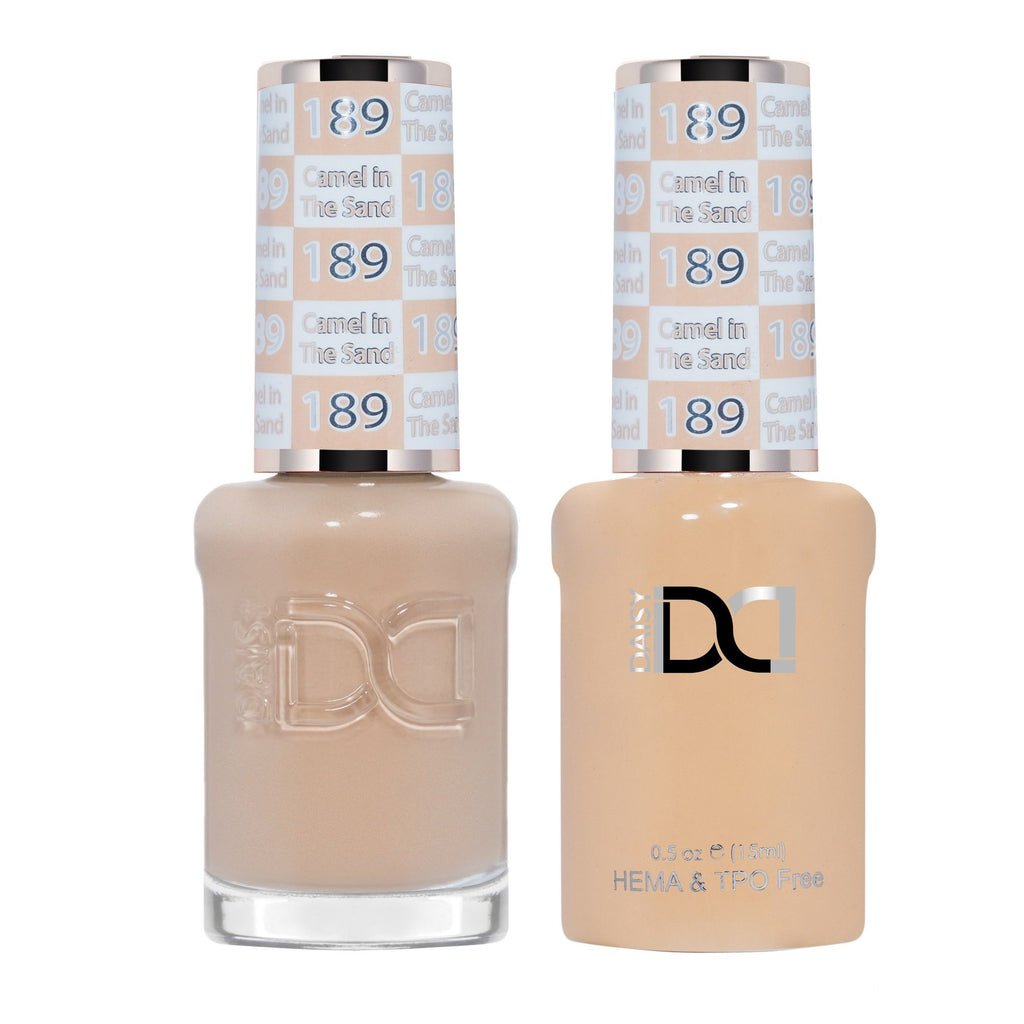 DND Hema Free Gel & Lacquer Duo #189 Camel In The Sand bottles