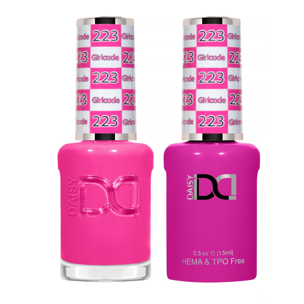 DND Hema Free Gel & Lacquer Duo #223 Girlcode bottles