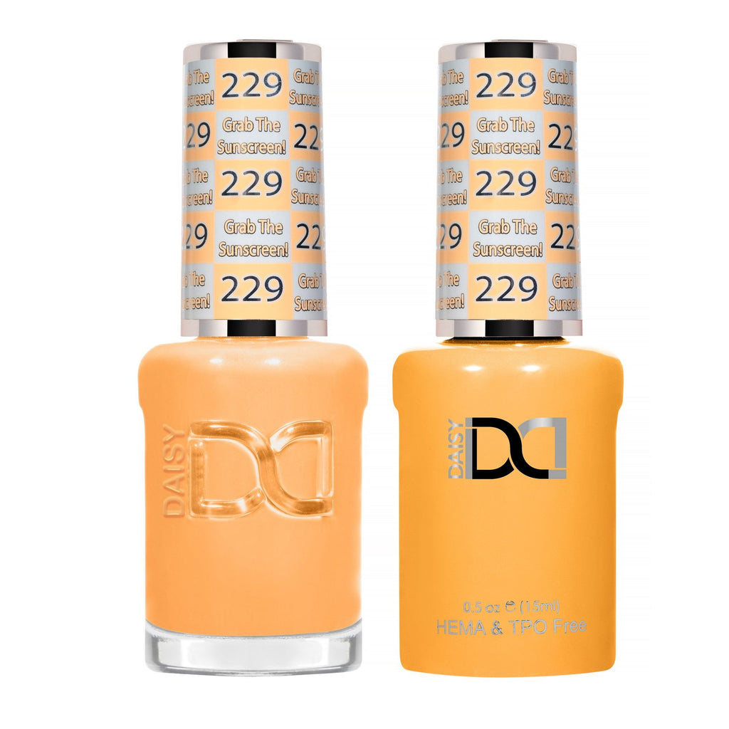 DND Hema Free Gel & Lacquer Duo #229 Grab The Sunscreen bottles