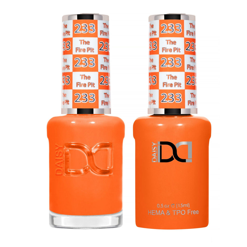 DND Hema Free Gel & Lacquer Duo #233 The Fire Pit bottles