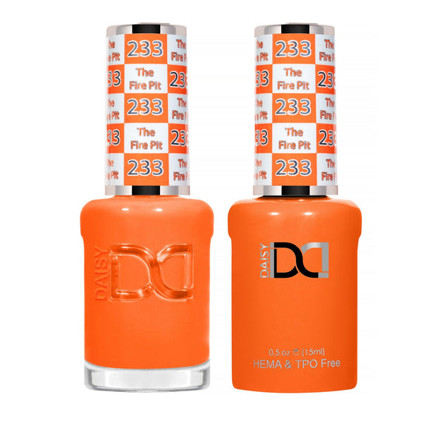 DND Hema Free Gel & Lacquer Duo #233 The Fire Pit bottles