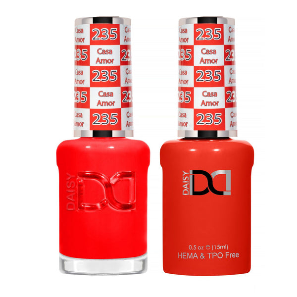 DND Hema Free Gel & Lacquer Duo #235 Casa Amor bottles