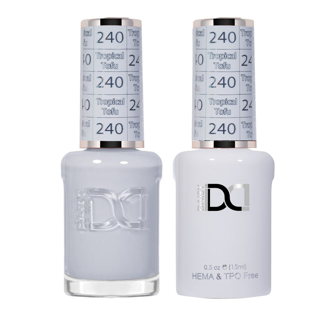 DND Hema Free Gel & Lacquer Duo #240 Tropical Tofu bottles