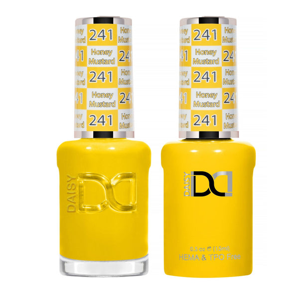 DND Hema Free Gel & Lacquer Duo #241 Honey Mustard bottles