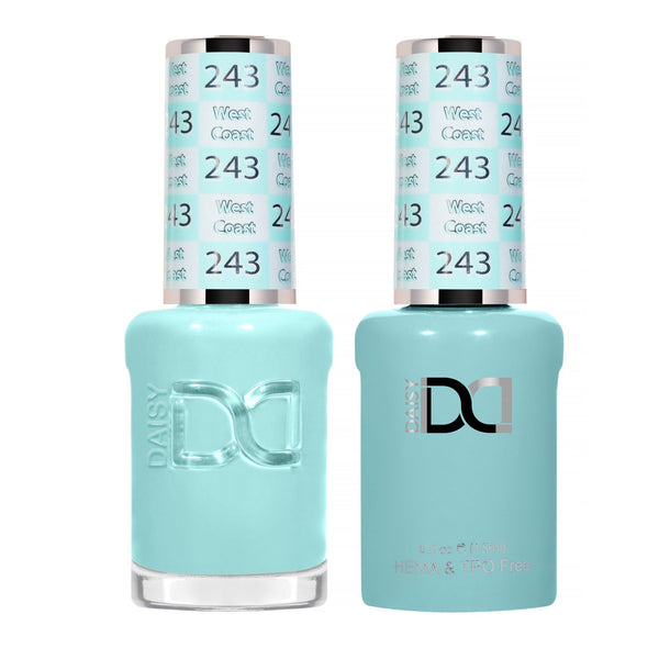 DND Hema Free Gel & Lacquer Duo #243 West Coast bottles