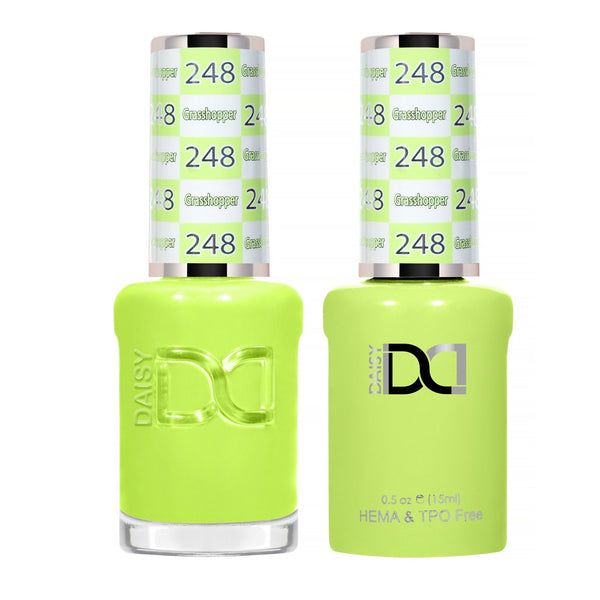 DND Hema Free Gel & Lacquer Duo #248 Grasshopper bottles