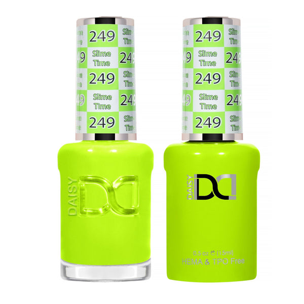 DND Hema Free Gel & Lacquer Duo #249 Slime Time bottles