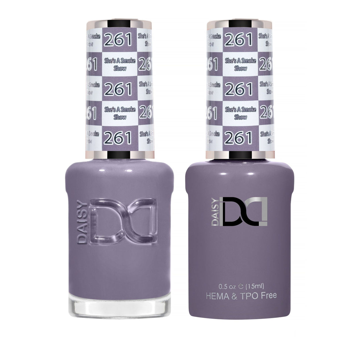 DND Hema Free Gel & Lacquer Duo #261 She's A Smoke Show bottles Main image