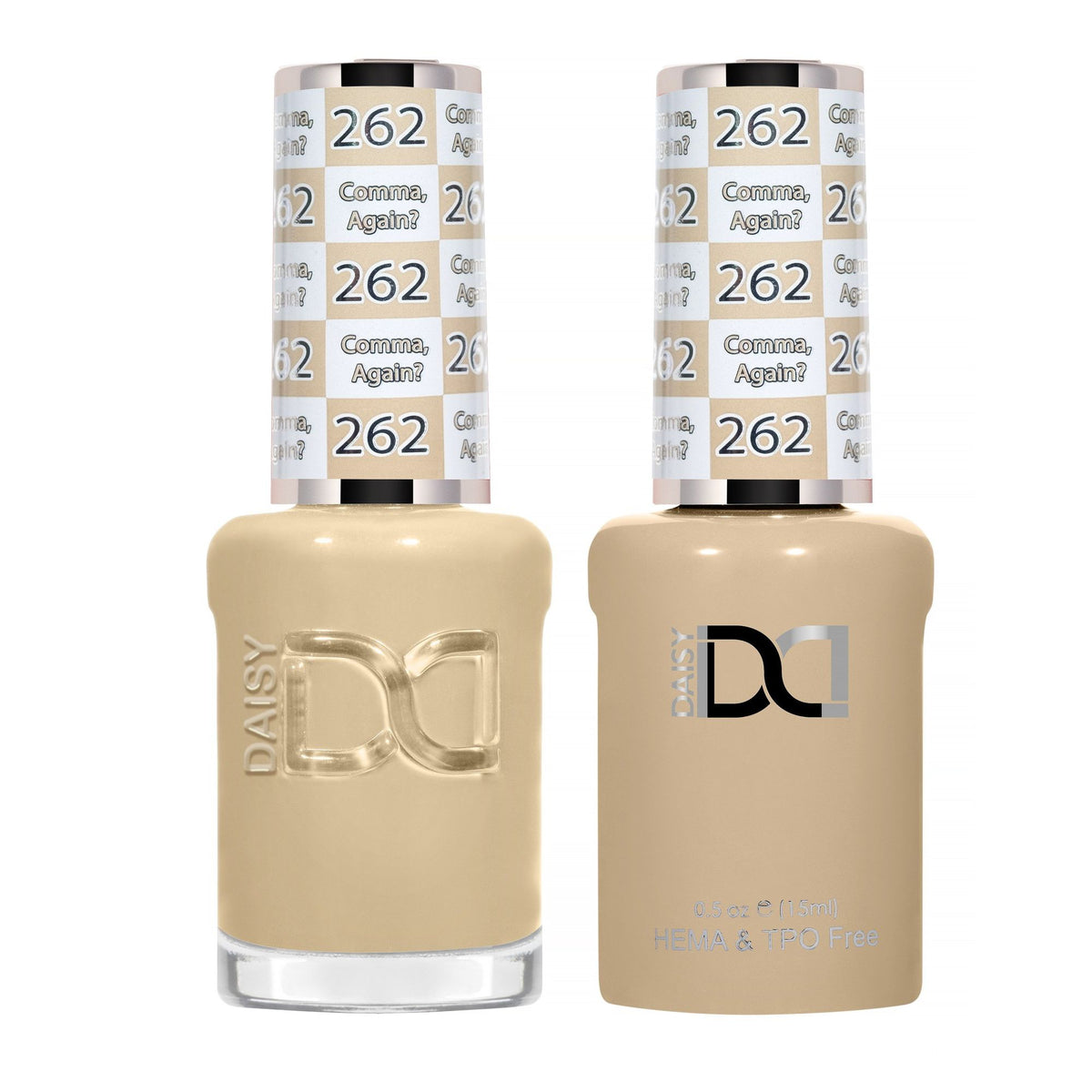 DND Hema Free Gel & Lacquer Duo #262 Comma Again bottles