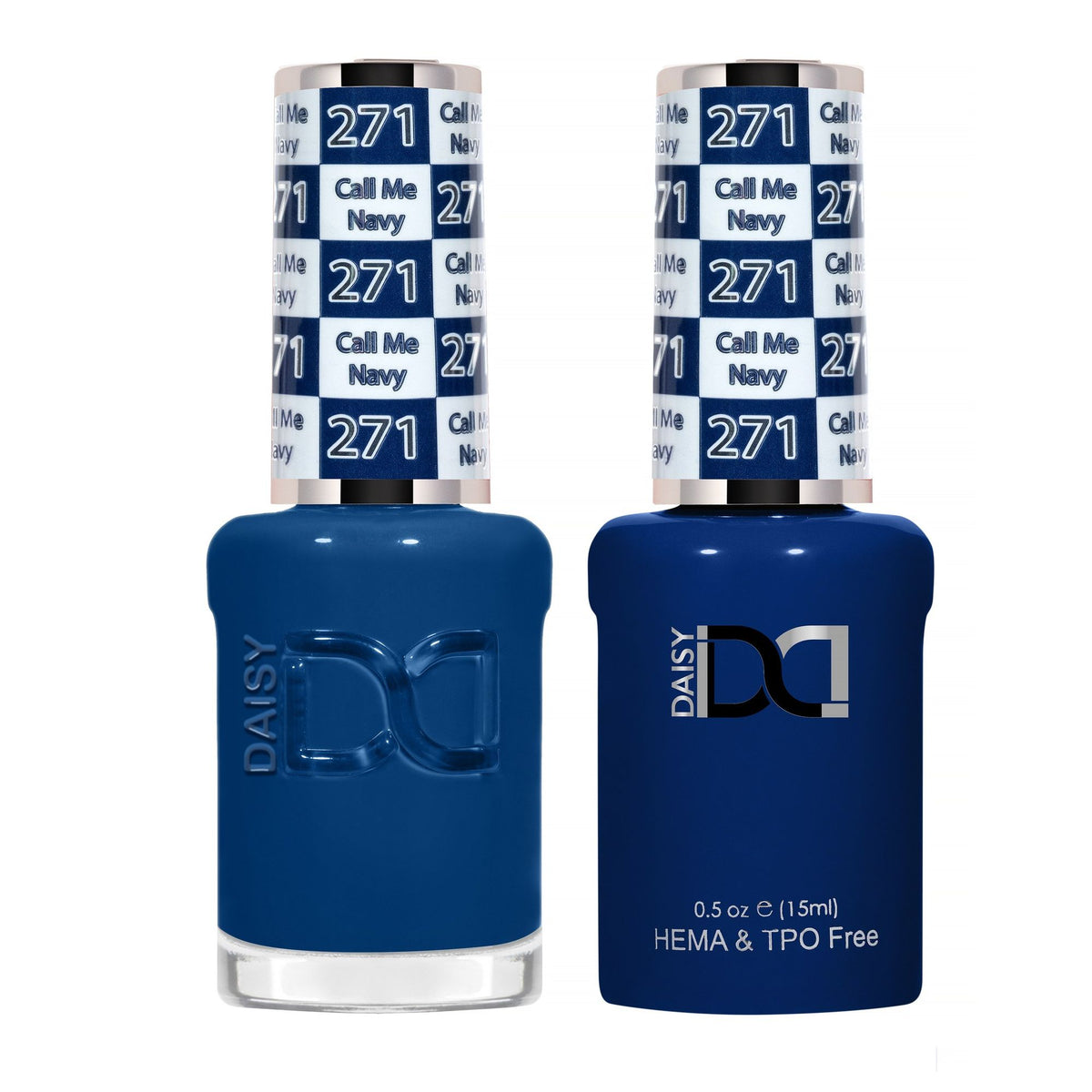 DND Hema Free Gel & Lacquer Duo #271 Call Me Navy bottles Main image