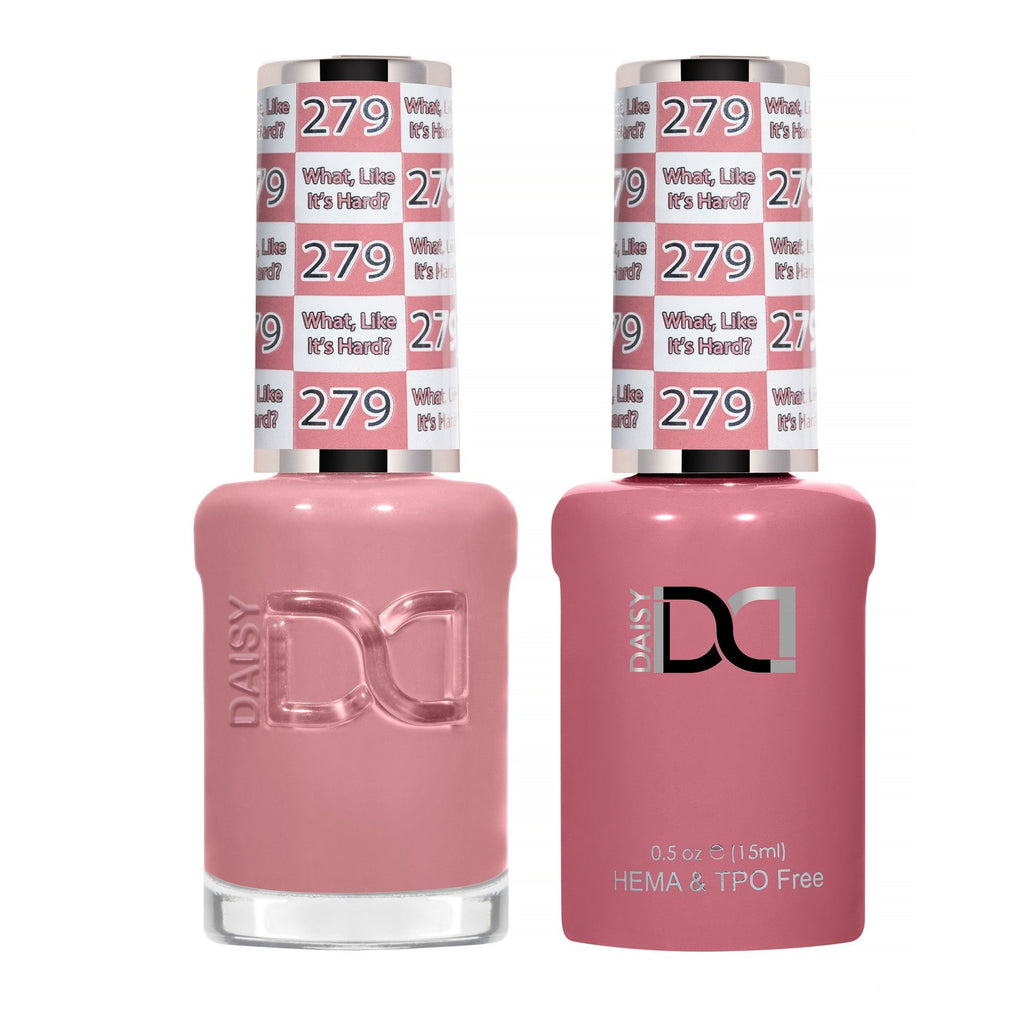 DND Hema Free Gel & Lacquer Duo #279 What, Like It's Hard bottles