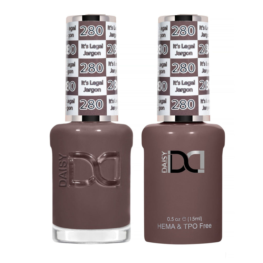 DND Hema Free Gel & Lacquer Duo #280 It's Legal Jargon bottles