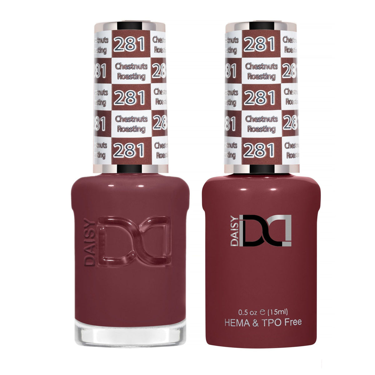 DND Hema Free Gel & Lacquer Duo #281 Chestnut's Roasting bottles