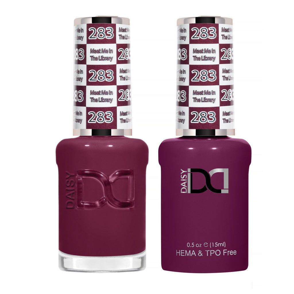 DND Hema Free Gel & Lacquer Duo #283 Meet Me In The Library bottles