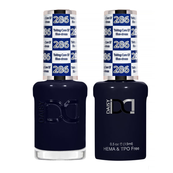 DND Hema Free Gel & Lacquer Duo #286 Taking Care Of Blue Siness bottles