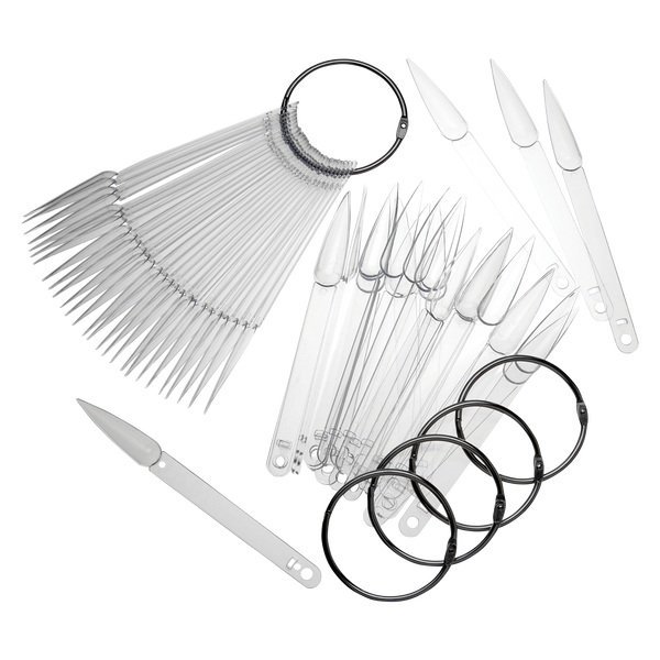 DL Pro Stiletto Nail Tip Display On A Ring (DL-C480)