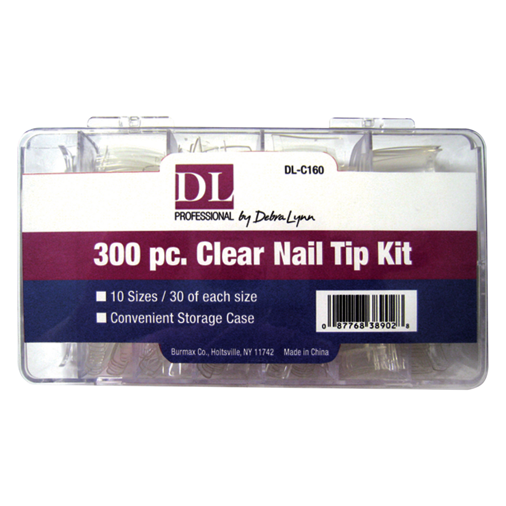 DL Pro 300pc Clear Nail Tip Kit (DL-C160)