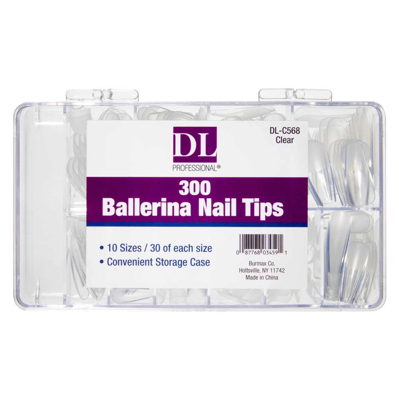 DL Pro 300pc Nail Tip Kit - Ballerina Clear (DL-C568) Secondary image