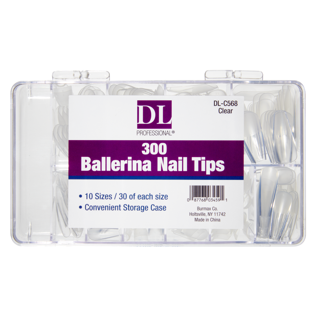 DL Pro 300pc Nail Tip Kit - Ballerina Clear (DL-C568)