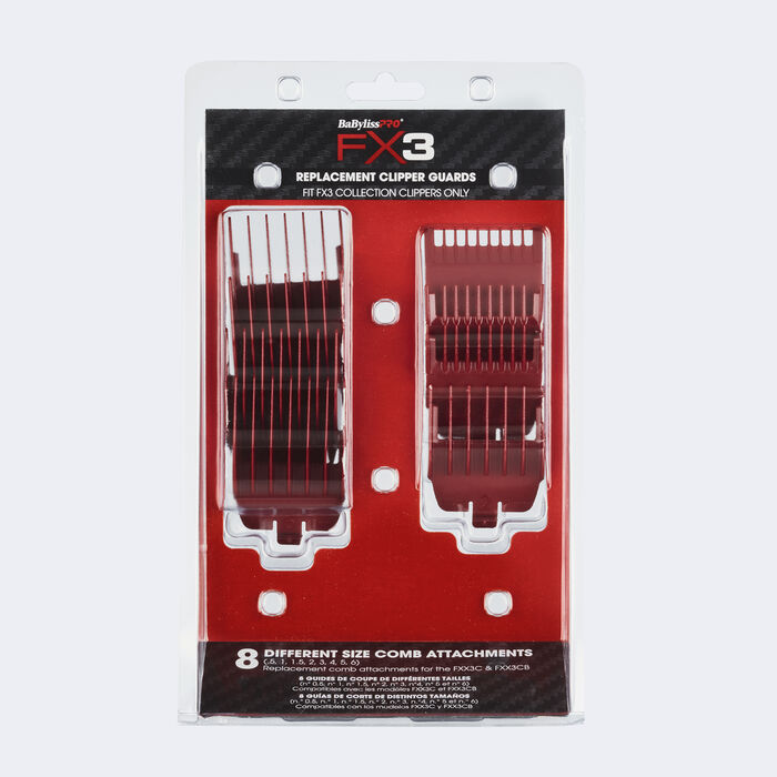 Babyliss Pro FX3 Replacement Clipper Guards 8pk - Red Main image
