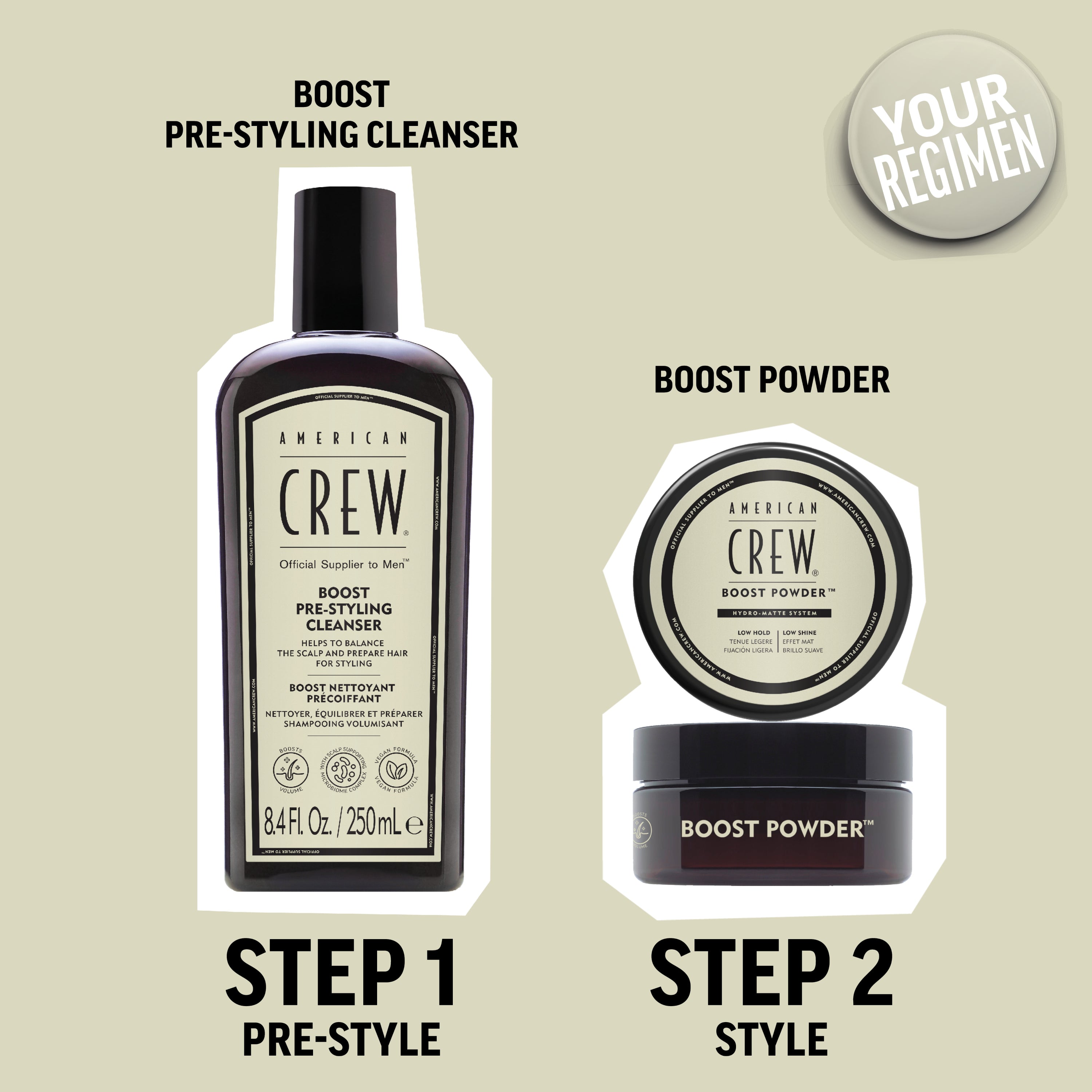 American Crew Boost Pre Styling Cleanser Shampoo 8.4oz
