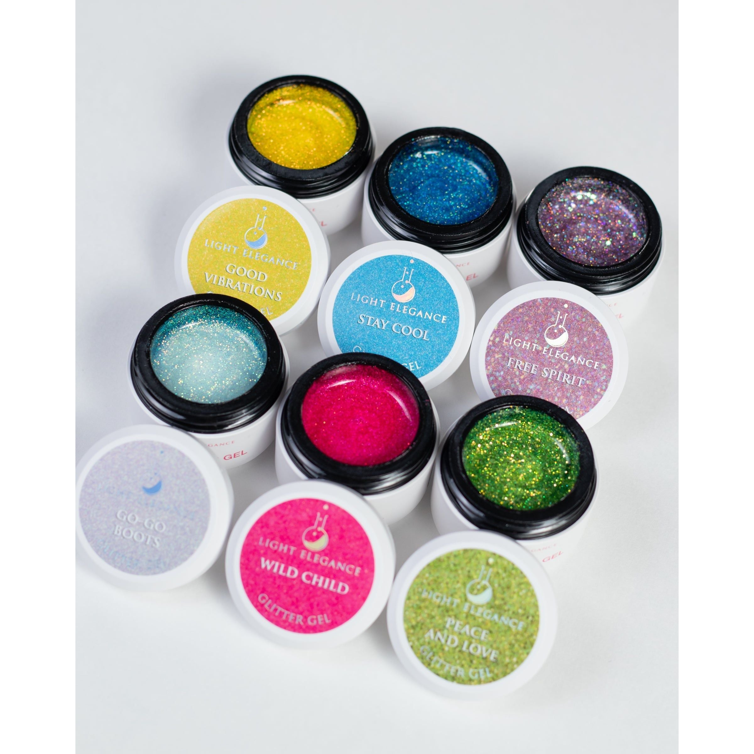 Light Elegance - Happy Vibes Spring 2024 Glitter Collection - 10ml (6pk)