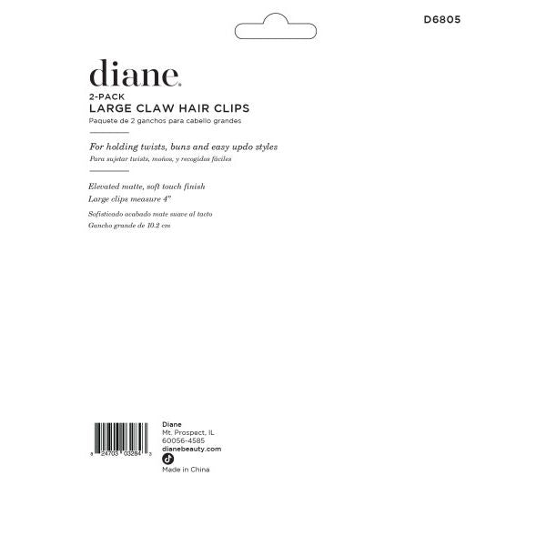 Diane Large Claw Hair Clips 2pk (D6805)
