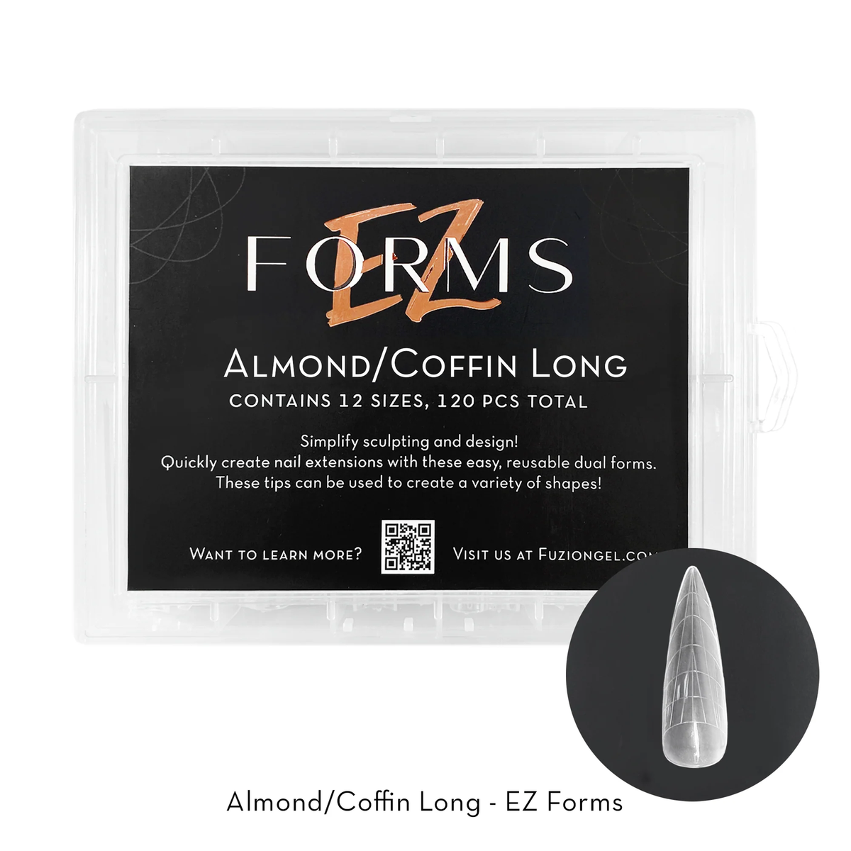 Fuzion EZ Forms Almond & Coffin Long - 120pc Main image