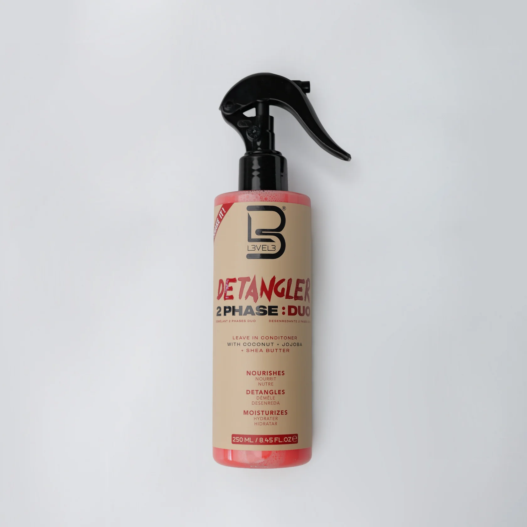L3VEL3 2 Phase Detangler Spray 8.45oz Main image
