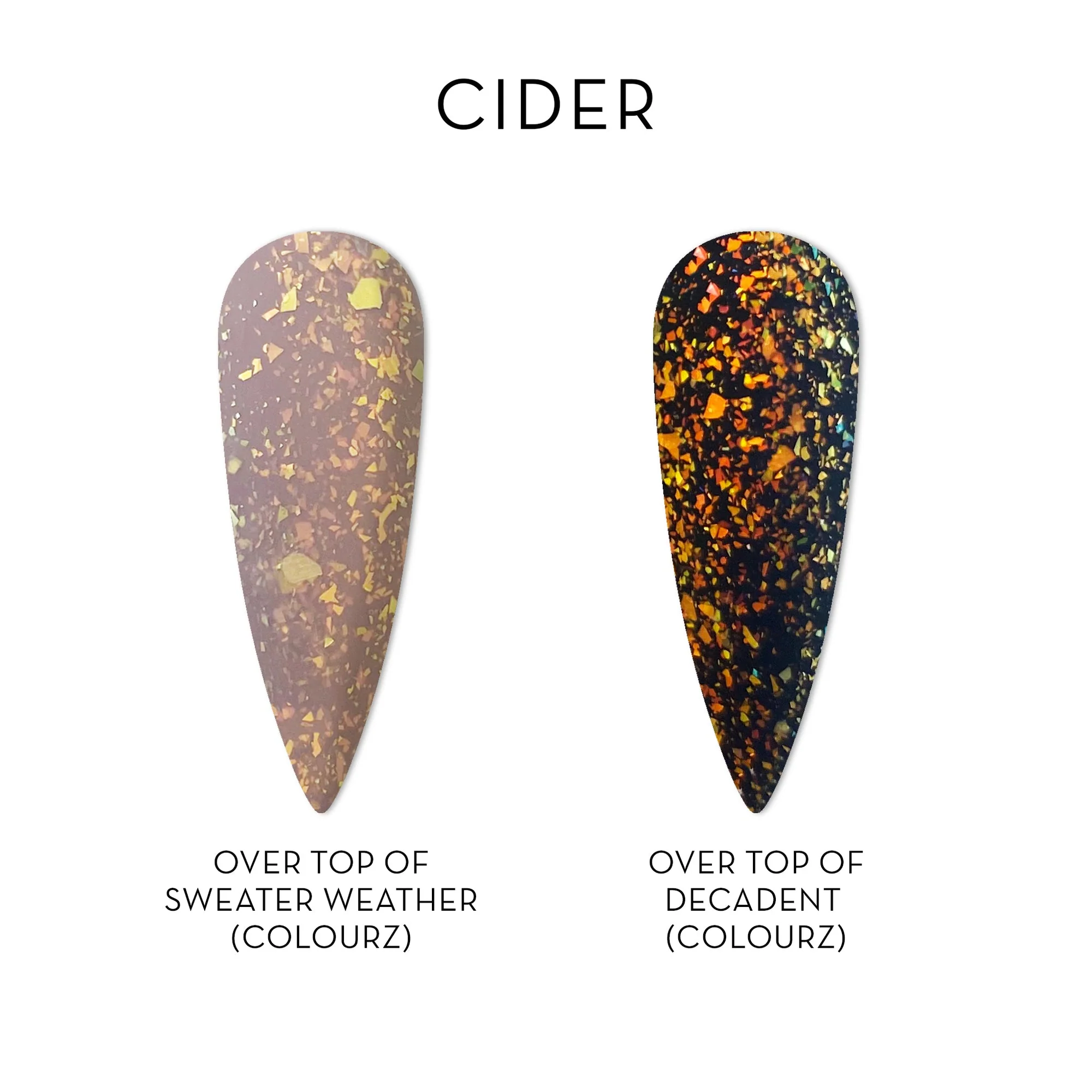 Fuzion FX Matte Flake Top Coat - Cider 15ml Secondary image